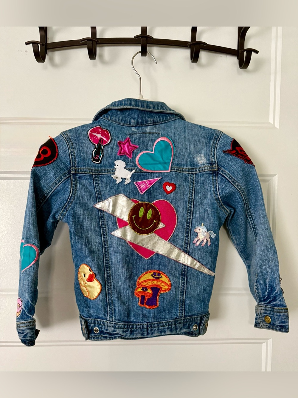 Girl’s iCute and Sassy Jean Jacket w/Fun Patches - Size 5/6 - Children’s Place